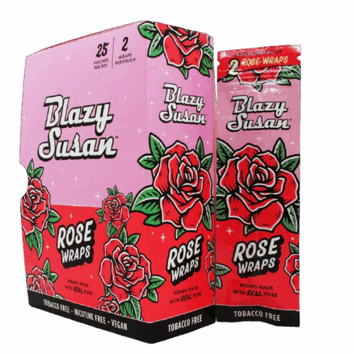 BLAZY SUSAN Rose Wraps 2 Per Pack - 25 Per Box