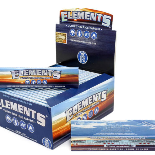 ELEMENTS Ultra Thin King Size Slim Rice Papers 50 Per Box